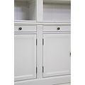 123kast  Boekenkast Private Library - 200x43x240H cm - met stang en ladder - verstelbare planken - 10 planken - 4 lades - 4 dichte scharnierdeuren