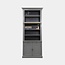 123kast  Privatbibliothek - Bücherregal - 100x43x240H cm - 5 Fachböden - Spule und Stange - 2 Schubladen - 2 geschlossene Flügeltüren - verstellbare Fachböden