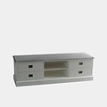 123kast  Tv dressoir Lin 04 - 160x50x50H cm - 4 lades - open middenvak - met kabelgat - optioneel vergrijsd bovenblad