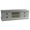 123kast  Tv dressoir Lin 04 - 160x50x50H cm - 4 lades - open middenvak - met kabelgat - optioneel vergrijsd bovenblad