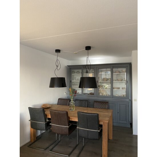 123kast  Buffetkast Gare du Nord - 240x45x220H cm - 4 vitrine schuifdeuren - 4 dichte scharnierdeuren - 4 soft close lades