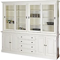 123kast  Buffetkast Gare du Nord - 240x45x220H cm - 4 vitrine schuifdeuren - 4 dichte scharnierdeuren - 4 soft close lades