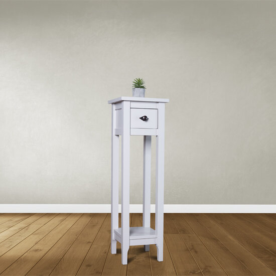 123kast  Bijzettafel Trois - 30x30x100H cm - 1 lade - 1 plank