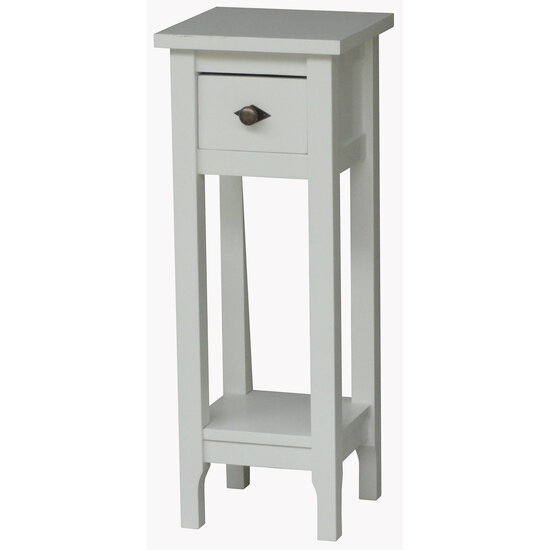 123kast  Bijzettafel Deux - 30x30x80H cm - 1 lade - 1 plank