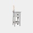 123kast Nachttisch Un - 30x30x60H cm - 1 Schublade - 1 Ablage