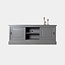 123kast Avignon TV-Sideboard - 150x48x60H cm - 2 Schiebetüren - offenes Mittelfach - mit Kabeldurchlass