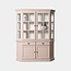 123kast Buffetschrank Winchester - 160x45x200H cm - halbrund - 2 Vitrinentüren mit Scharnieren - 2 Soft-Close-Schubladen - 2 geschlossene Scharniertüren
