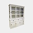 123kast Buffetschrank South Hampton - 180x51x220H cm - 3 Schiebetüren - 3 Soft-Close-Schubladen - 3 geschlossene Schiebetüren - Glasseiten