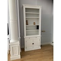 123kast  Boekenkast Melena del Sur  - 100x40x240H cm - 5 planken - 1 uitschuifbare plank - 2 dichte scharnierdeuren - verstelbare planken