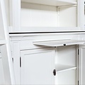123kast  Boekenkast Melena del Sur - 300x40x240H cm - met stang en ladder - 15 planken - 3 uitschuif planken - 6 dichte scharnierdeuren - verstelbare planken