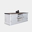 123kast TV-Sideboard Sara 08 - 170x46x60H cm - Eichenplatte - 2 geschlossene Flügeltüren - offenes Mittelfach - mit Kabeldurchlass