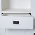 123kast  Boekenkast Sara 06 - 76x46x206H cm - eiken bovenlijst - 2 planken - 1 soft close lade - 1 dichte scharnierdeur
