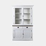 123kast Buffetschrank Sara 02 - 130x46x206H cm - Zwischenboden Eiche - 2 Vitrinentüren mit Scharnieren - 2 Schubladen mit Soft Close - 2 geschlossene Türen mit Scharnieren