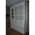 123kast  Buffetkast South Hampton - 180x51x220H cm - 3 vitrine schuifdeuren - 3 soft close lades - 3 dichte schuifdeuren - glazen zijkanten