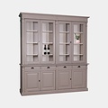 123kast  Buffetkast Antwerpen -225x50x240H cm - 4 vitrine deuren - 4 soft close lades - 4 dichte deuren