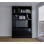 123kast Kleiderschrank Isla Bonita - 150x30x240H cm - Eiche - schlichtes Design - 2 grifflose Türen - TV-Fach - Cinewall - offene Fächer - Eichenfurnier