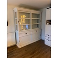 123kast  Buffetkast Miami Beach - 188x53x218H cm - 2 vitrine schuifdeuren - 2 soft close lades - 2 dichte schuifdeuren - glazen zijkanten