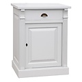 123kast  Nachtkastje Zwolle - 70x50x90H cm - 1 lade - 1 deur - landelijke, klassieke afwerking