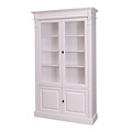 123kast  Vitrinekast Breda - 120x40x200H cm - 2 vitrine scharnierdeuren - 2 dichte scharnierdeuren