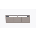 123kast  Tv dressoir Manhattan 10 - 180x40x60H cm - strak design - 3 greeploze push to open deuren - open tussenvak
