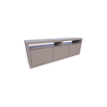 123kast  Tv dressoir Manhattan 10 - 180x40x60H cm - strak design - 3 greeploze push to open deuren - open tussenvak