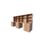 123kast Schreibtischschrank Metz - 335x28/75x163 H cm - Doppelschreibtisch - Fachwand - 12 Soft-Close-Schubladen - mit Kabellöchern - Eiche
