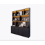 123kast Fächerschrank Korsika - 200x20/40x240H cm - 5cm Fachbodenstärke - klares Design - oberer Schrank weniger tief als unterer Schrank - offene Fachböden - 4 grifflose Push-to-Open-Türen