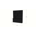 123kast  Vakkenkast Corsica - 200x20/40x240H cm - 5cm plank dikte - strak design - bovenkast minder diep dan onderkast - open vakken - 4 greeploze push to open deuren