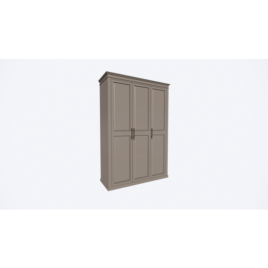 123kast  Kledingkast Teramo - 160x60x240H cm - 3 deuren - ophang roede - 3 lades - leg planken