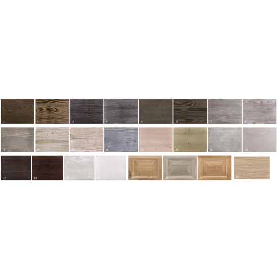 123kast  Vakkenkast Londen 01 - 200x40x240H cm - Eiken - 3 dichte deuren - open vakken - strak design