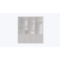123kast  Vakkenkast Terni -  220x40x230H cm - 4 cm plank dikte - 4 push to open deuren - strak design