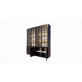 123kast  Buffet/vitrinekast Gibraltar - 240x50x225H cm - stalen deuren - standaard ZONDER verlichting