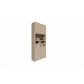 123kast  Vakkenkast Albufeira - 100x40x240H cm - 4 greeploze push to open deuren - strak desing - deuren in bovenkast - 5cm plank dikte