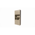 123kast  Vakkenkast Albufeira - 100x40x240H cm - 4 greeploze push to open deuren - strak desing - deuren in bovenkast - 5cm plank dikte