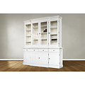 123kast  Buffetkast Breakfront - 220x50x220H cm - 4 vitrinedeuren - 4 soft close lades - 4 dichte deuren - met verspringing
