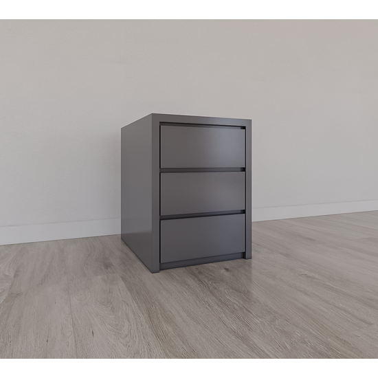 123kast  Nachtkastje/ladekast Vigo - 45x55x60H cm - 3 greeploze soft close lades - strak design