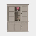 123kast  Buffetkast Richland - 170x51x220H cm - dichte deuren in bovenkast - 6 scharnierdeuren - 3 soft close lades - landelijke stijl
