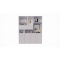 123kast  Vakkenkast Mastella - 2M - 200x35x235H cm - klepdeur in bovenkast - open vakken - strak design - 4 push to open deuren - 4cm plank dikte