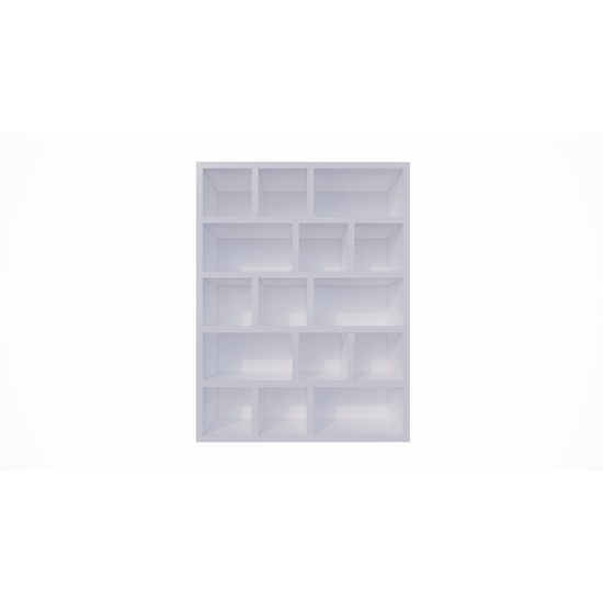 123kast  Vakkenkast Barbados - 160x40x210H cm - strak design - 5 cm plank dikte - open vakken - roomdivider