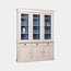 123kast  Buffetkast Brussel - 185x50x240H - 3 vitrine scharnierdeuren -  3 dichte scharnierdeuren - verstelbare planken