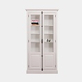 123kast  Vitrinekast Frankfurt - 110x40x210H cm - met spanjoletsluiting - dichte zijkanten - verstelbare planken