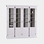 123kast  Vitrinekast Keulen - 205x40x210H cm - dubbele spanjolet sluiting - vitrine deuren - dichte deuren
