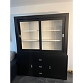 123kast  Buffetkast Hawai - 180x50x220H cm - strak design - 2 schuifdeuren - 3 soft close lades - 2 scharnierdeuren