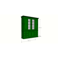 123kast  Buffetkast Arizona - 200x50x230H cm - dichte en vitrine schuifdeuren - 6 soft close lades