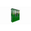 123kast  Buffetkast Arizona - 200x50x230H cm - dichte en vitrine schuifdeuren - 6 soft close lades
