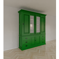 123kast  Buffetkast Arizona - 200x50x230H cm - dichte en vitrine schuifdeuren - 6 soft close lades