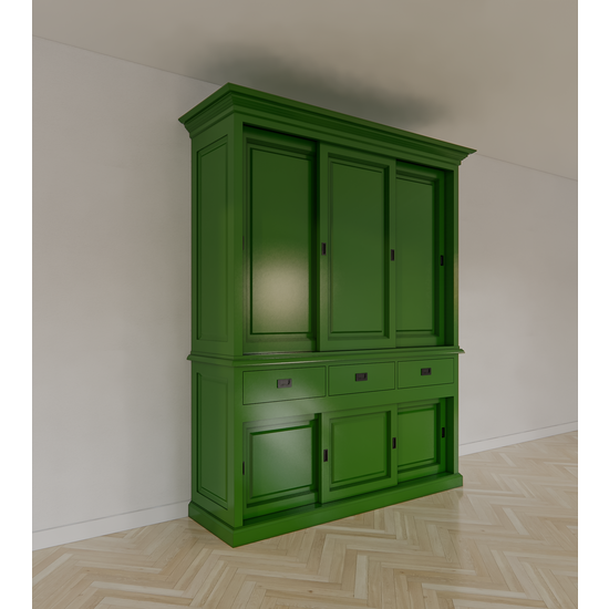 123kast  Buffetkast Buenos Aires - 180x50x230H cm - dichte deuren - 6 schuifdeuren - 3 soft close lades