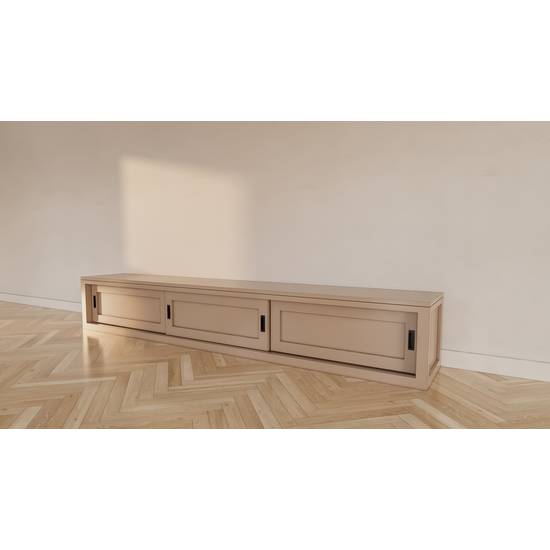 123kast  TV dressoir Medellin - 300x40x40 - 3 schuifdeuren - strak design