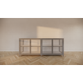 123kast  Dressoir/toonbank Belo - 200x45x80H cm - 4 scharnierdeuren - geheel van glas