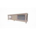 123kast  TV dressoir Manaus - 200x50x50H cm - 3 schuifdeuren - deels van glas - op pootjes - strak design